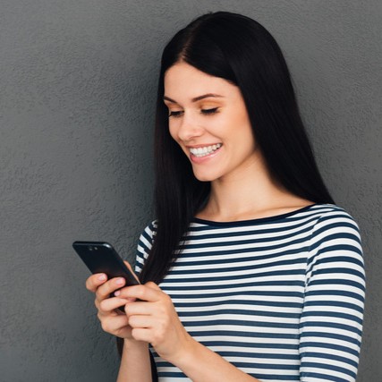 Lady on phone