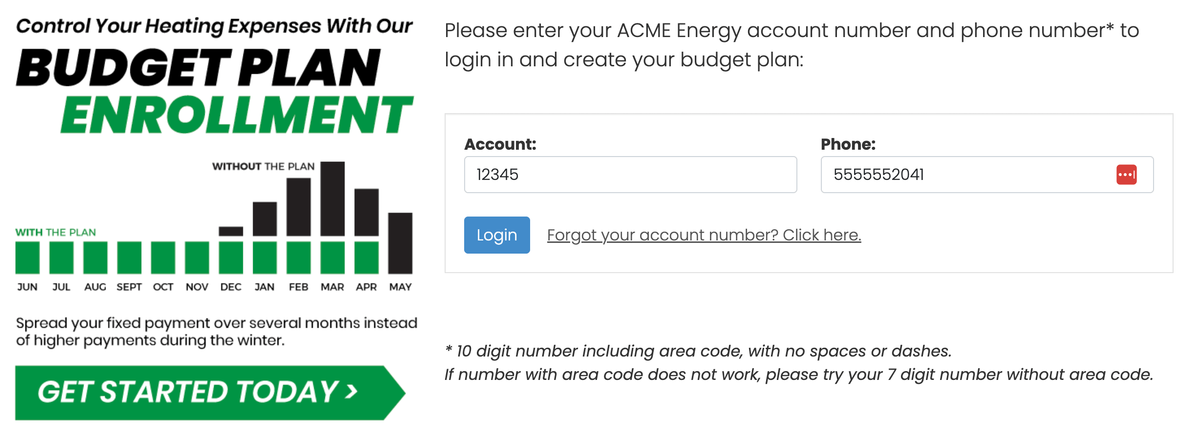 BudgetExpress Get Started Screen