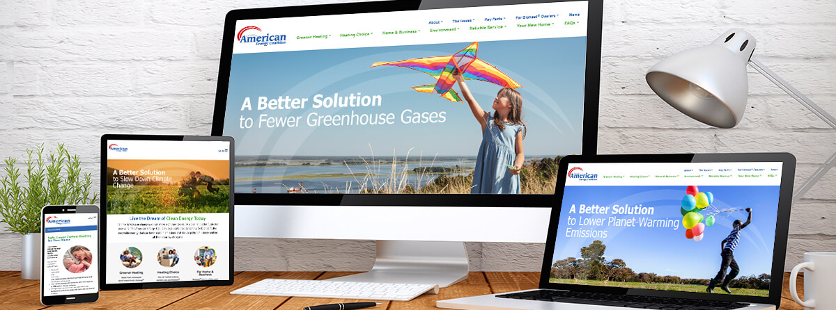 Desktop, Tablet & Smart Phone Displaying AEC Website